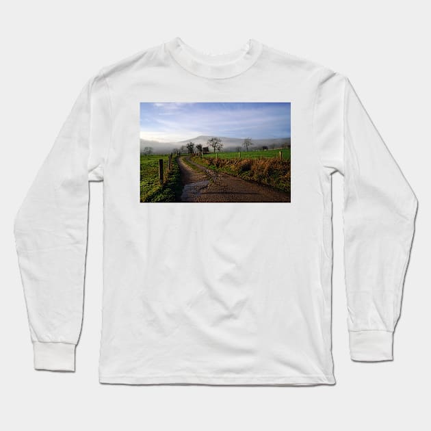 Views to Mam Tor Long Sleeve T-Shirt by StephenJSmith